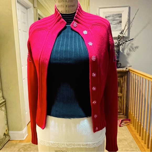 A/X Armani Exchange | Vtg 90’ | Embroidered Logo | 100%Cot |?Red | Sz - XS | - Picture 3 of 11